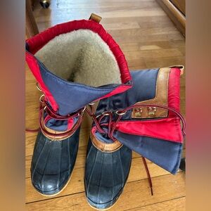 Eddie Bauer Red and Blue Men's Rain & Snow Boots